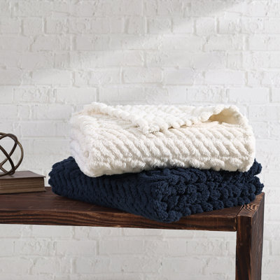 Nautica Declan Soft Plush Sherpa Throw Blanket