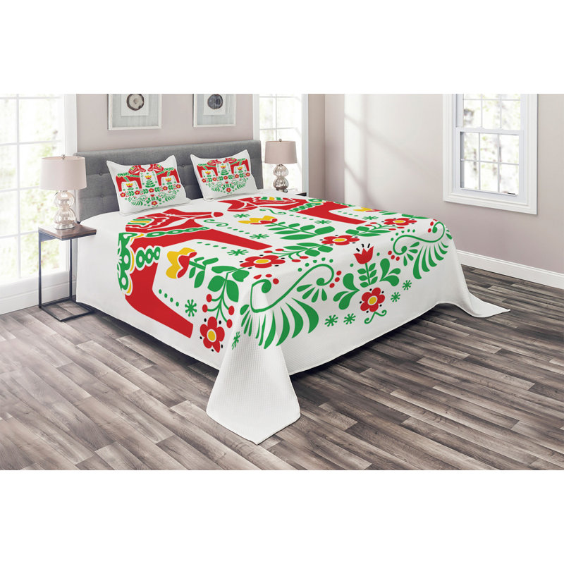 Polyester Coverlet, King Bedspread + 2 Shams