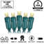 Mini guirlande de Noël 17 pieds 50 lumières DEL sur fil vert, ampoules grand angle de 5 mm, connectables, décor intérieur / extérieur, homologué UL-1392122563