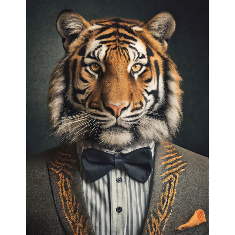 «Tiger» sur toile, H 18 po x l 15 po