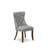 7-Pc Mid Century Dining Set Consist a Table and 6 Light Gray Polyester fabric Upholstered Chairs with Button-Tufted Back, Antique Walnut-1496369358-1496369330-1507474120