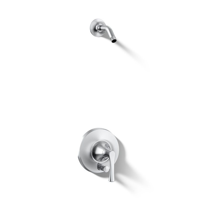 Buckley Rite-Temp Shower Trim Kit With Push-Button Diverter, Without Showerhead, Polished Chrome