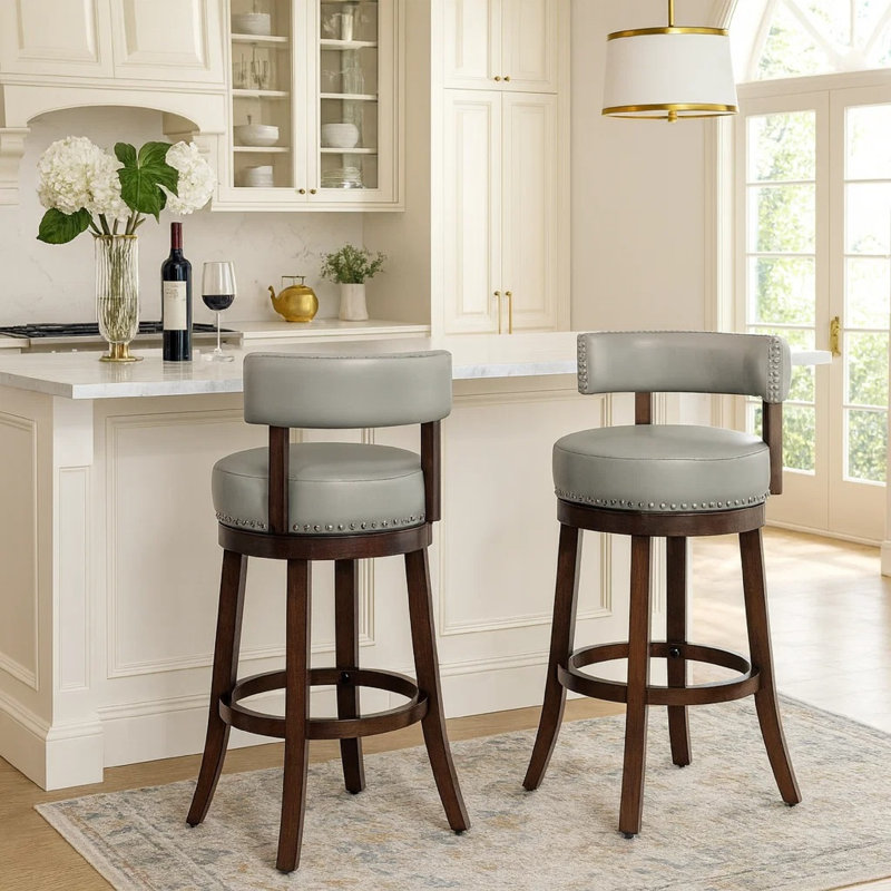 Tabouret de bar et de comptoir Millner, Gris, Tabouret de bar (siège d'une hauteur de 29 po)