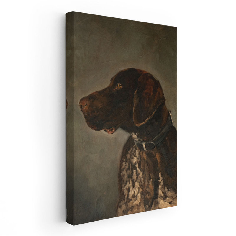 Chien de chasse - reproduction d'art sur toile, H 30 po x l 20 po