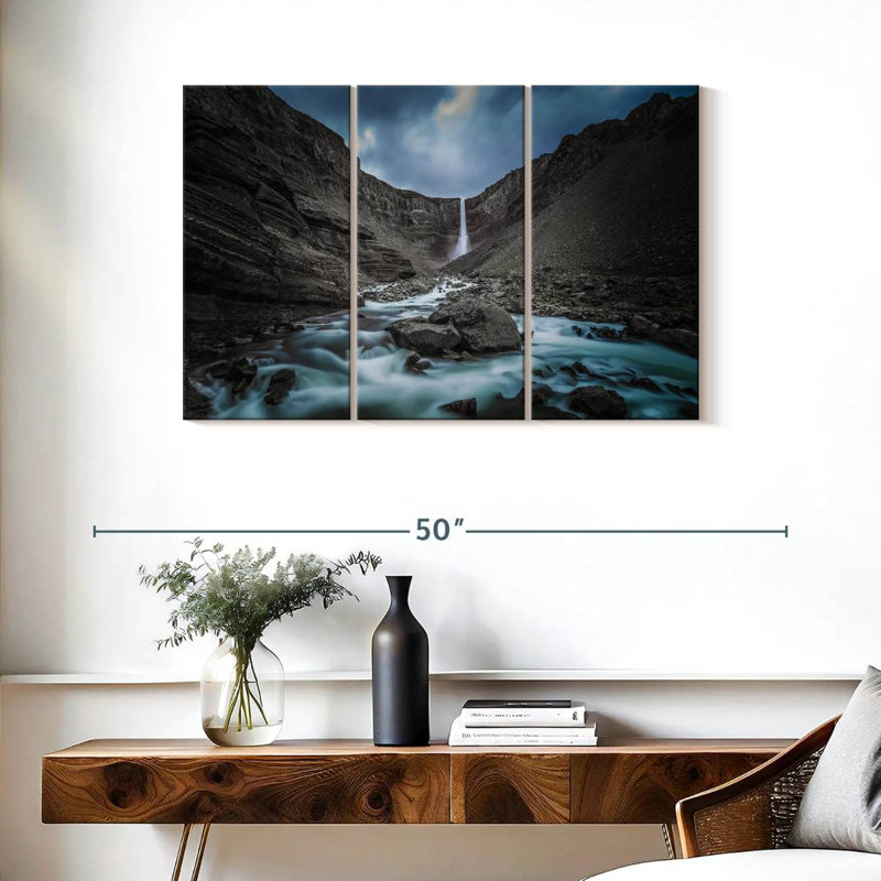 Alvord Hengifoss Waterfall, 24" H x 38" W