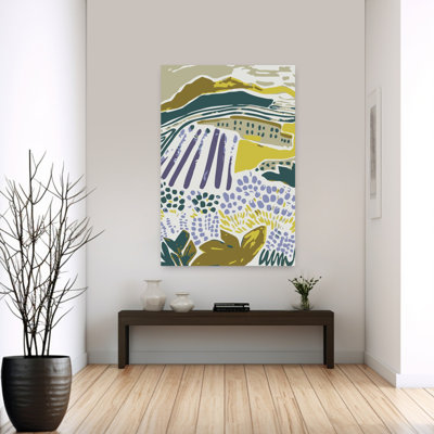Art contemporain, art floral lavande audacieux