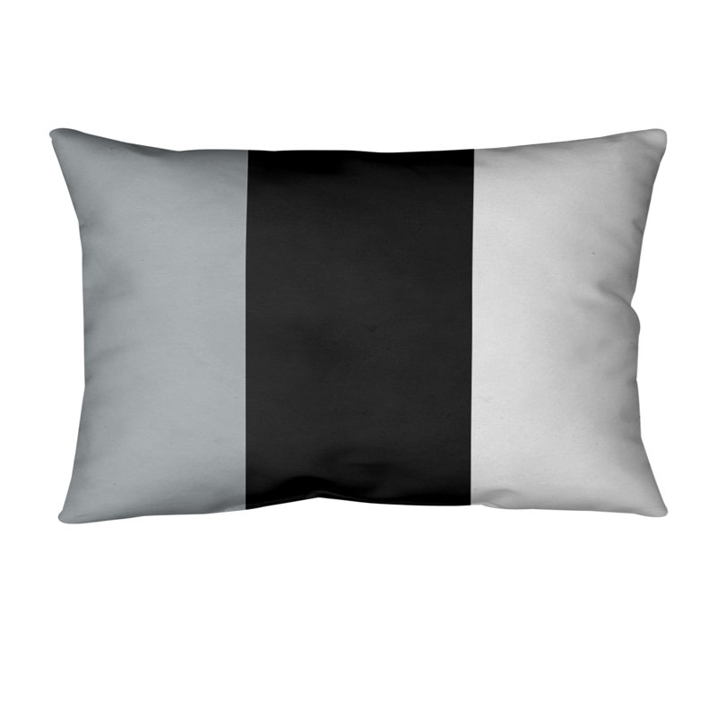 Housse de coussin lombaire Atlanta, Noir / gris foncé, Oakland