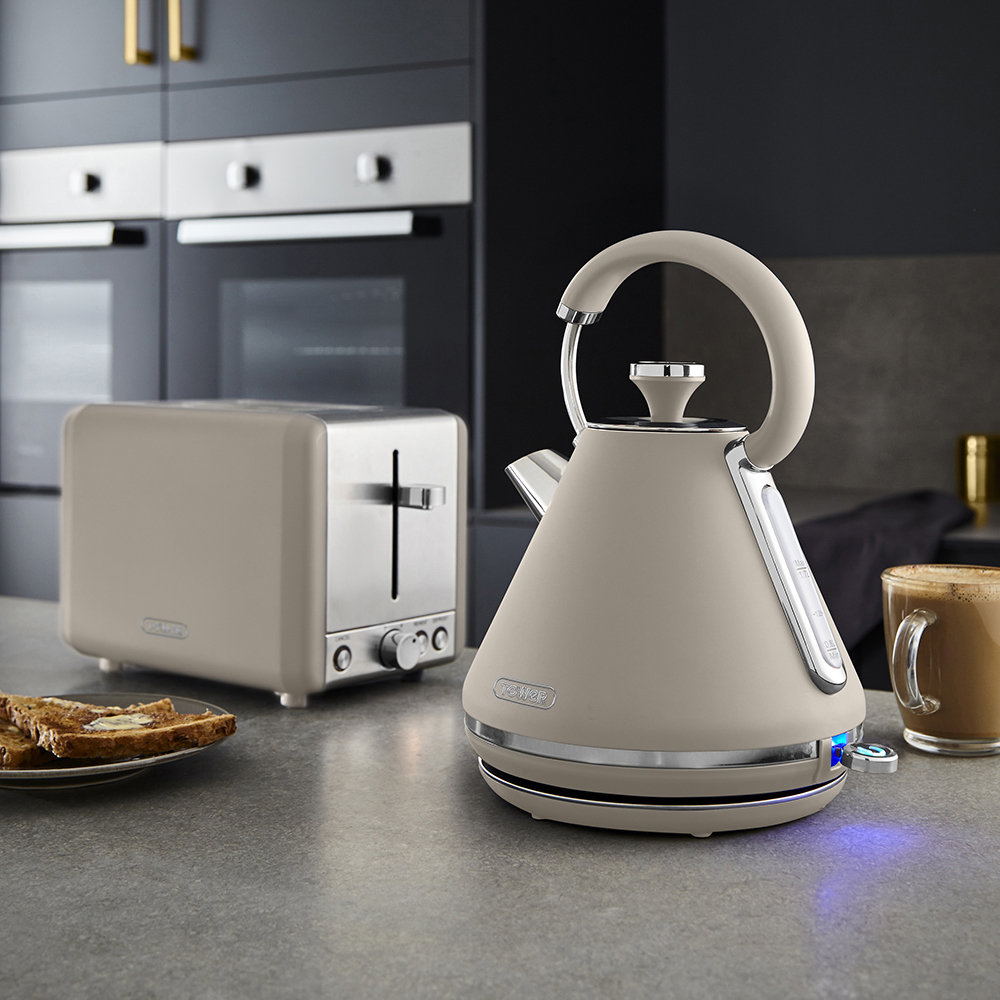 Tower Cavaletto Kitchen Set, 1.7L Rapid Boil Kettle & 4 Slice Toaster