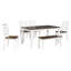 Ensemble de table de salle à manger de style rustique 6 pièces avec 4 chaises ergonomiques et un banc-449550225