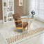 Chaise d'appoint Mid-Century moderne avec structure en bois, chaises de salon rembourrées avec coussin de taille, fauteuil de lecture pour véranda de chambre à coucher-752000417-752000418