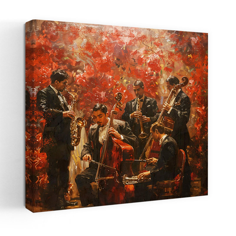 Play More Jazz IV Abstract Contemporary Art, 36" H x 36" W