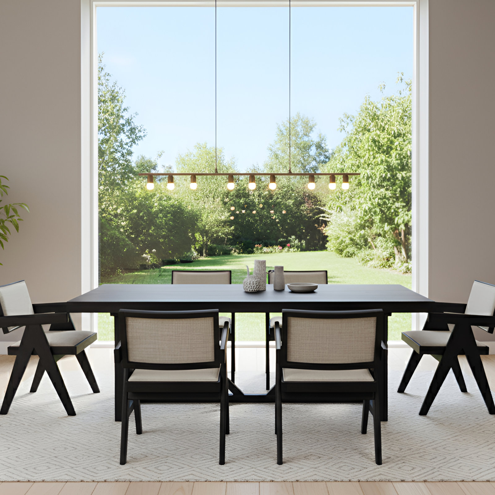 Granita 84" Dining Table, Black