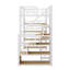 Lit mezzanine avec escalier, bureau intégré et tablettes de rangement
