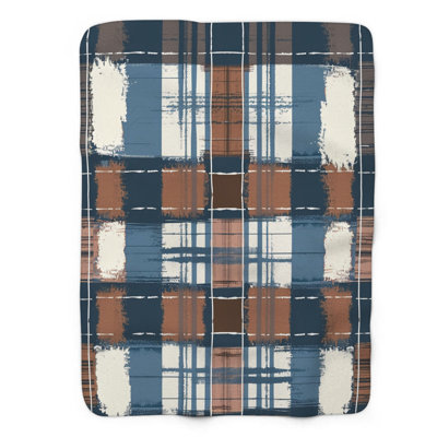 Brown Check - 1 Piece Premium Blanket