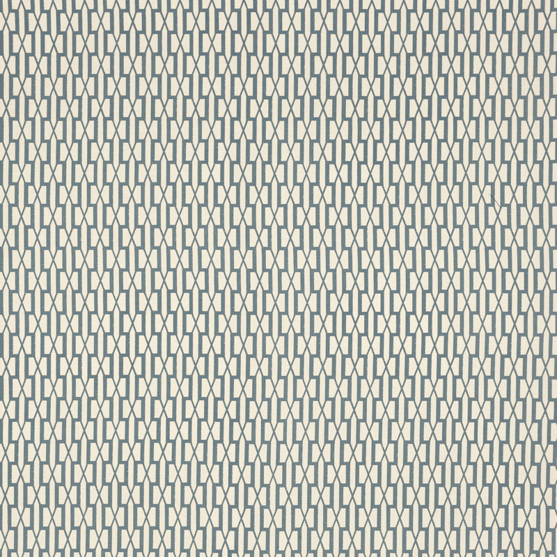 Tissu belvédère Schumacher x Veere Grenney, Bleu paon