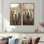 Minimalisme moutons Woolly Wanderers I - animaux, collection d'art mural 2 panneaux
