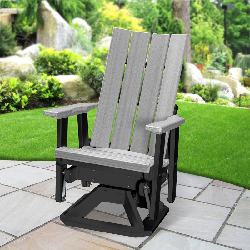 Fauteuil oscillant Brandon , Gris clair / noir