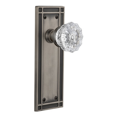 Plaque de mission avec bouton de porte en cristal