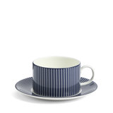 Wedgwood Gio Blue Teacup & Saucer 7.4floz Pinstripe