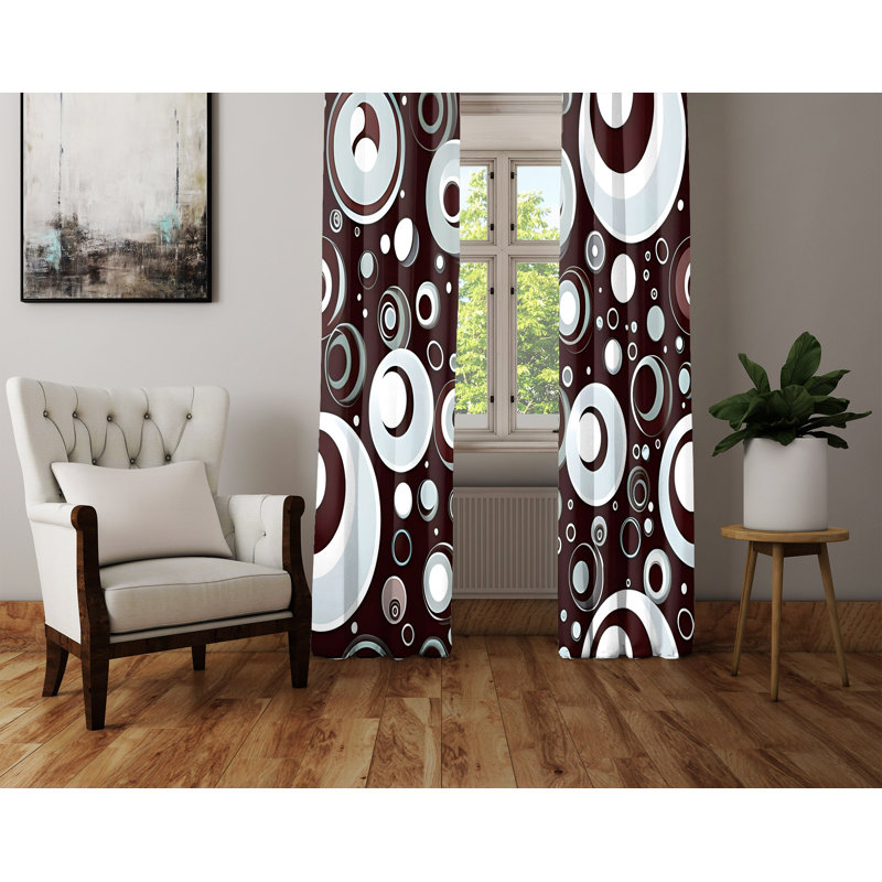 Paire de rideaux semi-transparents en polyester Desuan, L 56 po x L 78 po