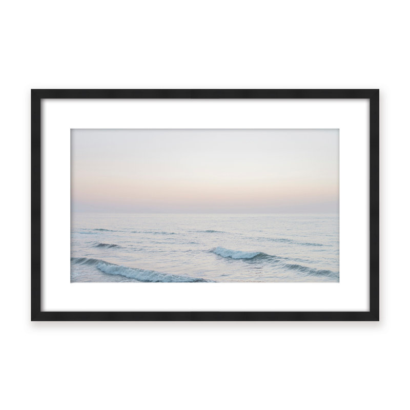 Coastal Retreat Dawn by  - Picture Frame Photograph on Paper, 32" H x 48" W x 1.125" D, Framed Print, White