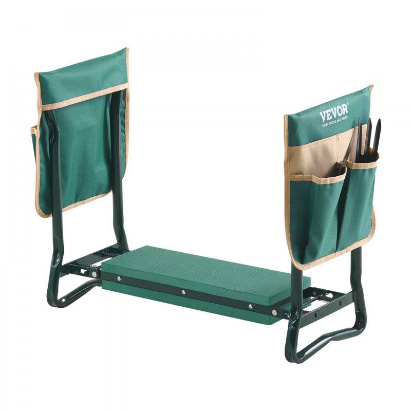 Garden Kneeler and Seat Heavy-Duty Folding Garden Bench with 15 mm EVA Pad