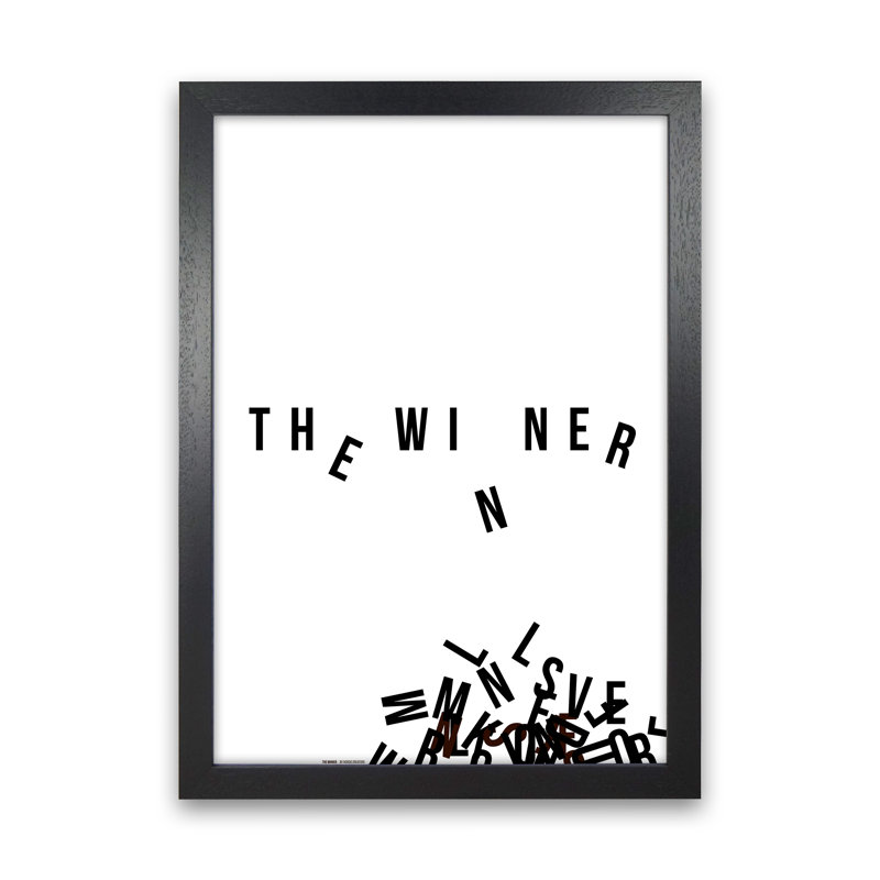 PJ-836-11 The Winner - Print, Black Framed, 84.01cm H x 59.4cm W x 3cm D