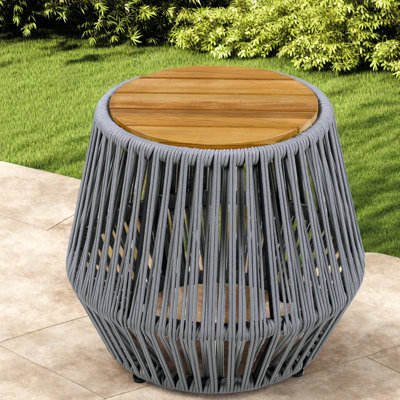 Tables de patio durables, corde moderne en bois d'acacia côtier pour la maison