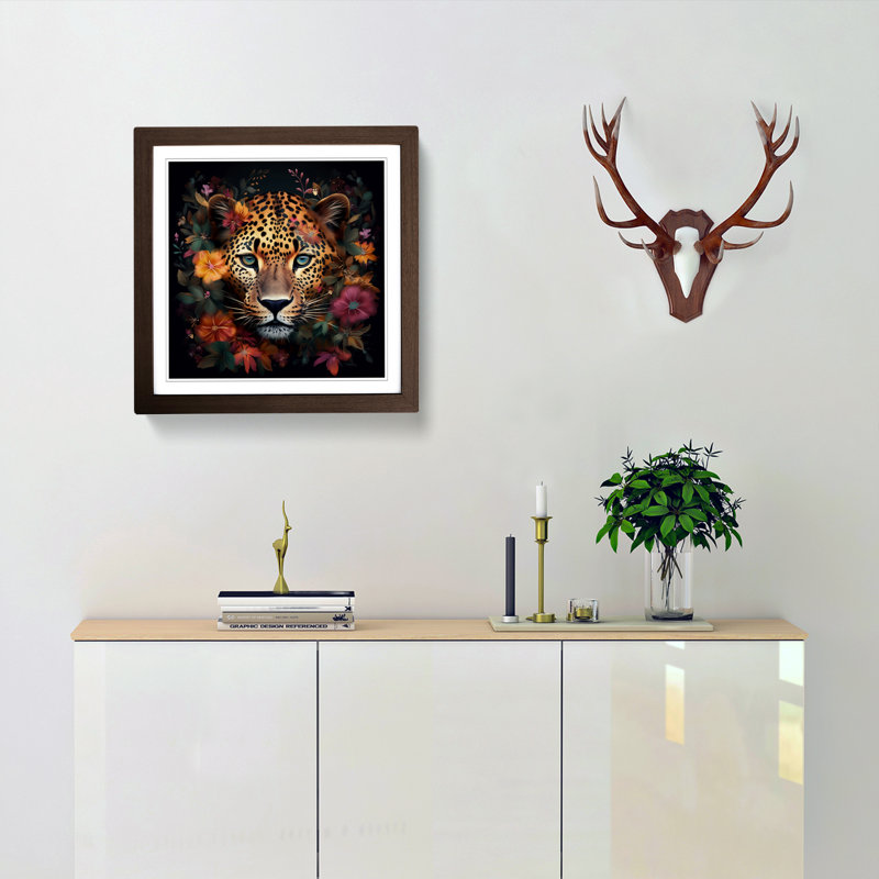 Leopard - Framed Print, Walnut