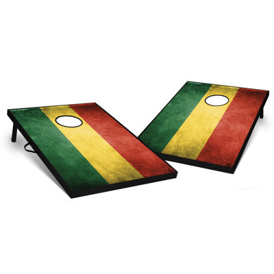 2' X 3' Rasta Flag Tailgate Size Cornhole Set