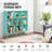 48-Inch Wide 10 Cube 3 Tier Wooden Bookshelf for Living Room, Bedroom, Office, Tiffany Green-587727768