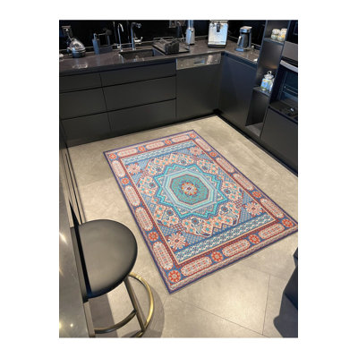 Tapis décoratif multicolore à motif ethnique
