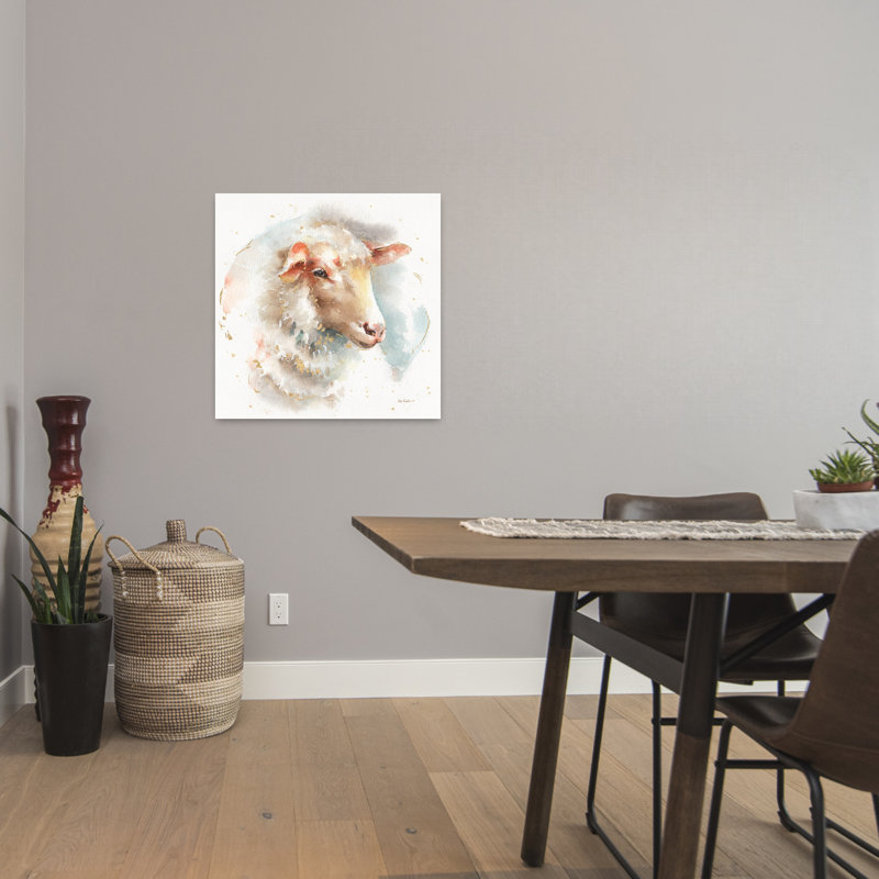 «Contemporary Farm Friends Iv» avec art animalier brun contemporain, H 24 po x l 24 po