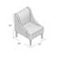 Fauteuil de chambre l 23 po Hilbert-124436342