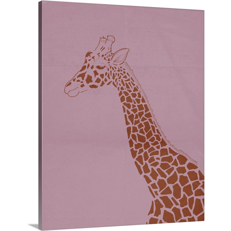 « giraffe i kids », art encadré, H 30 po x l 24 po x P 1,2 po, Toile tendue avec châssis