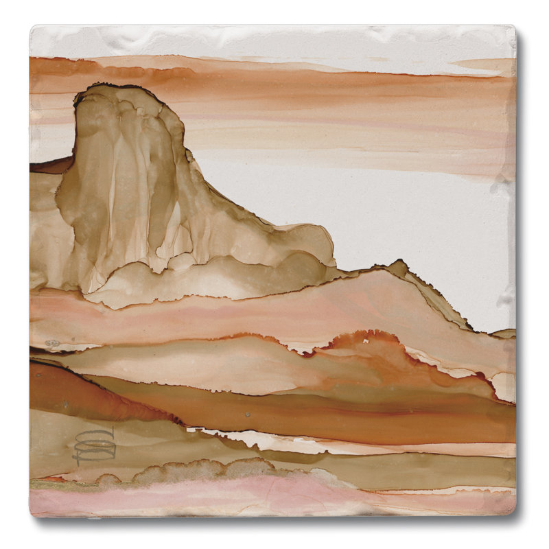 Desertscape 4 Pack Tumbled Tile Stone Coasters