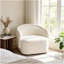 Fauteuil d'appoint incurvé crème-1126345934