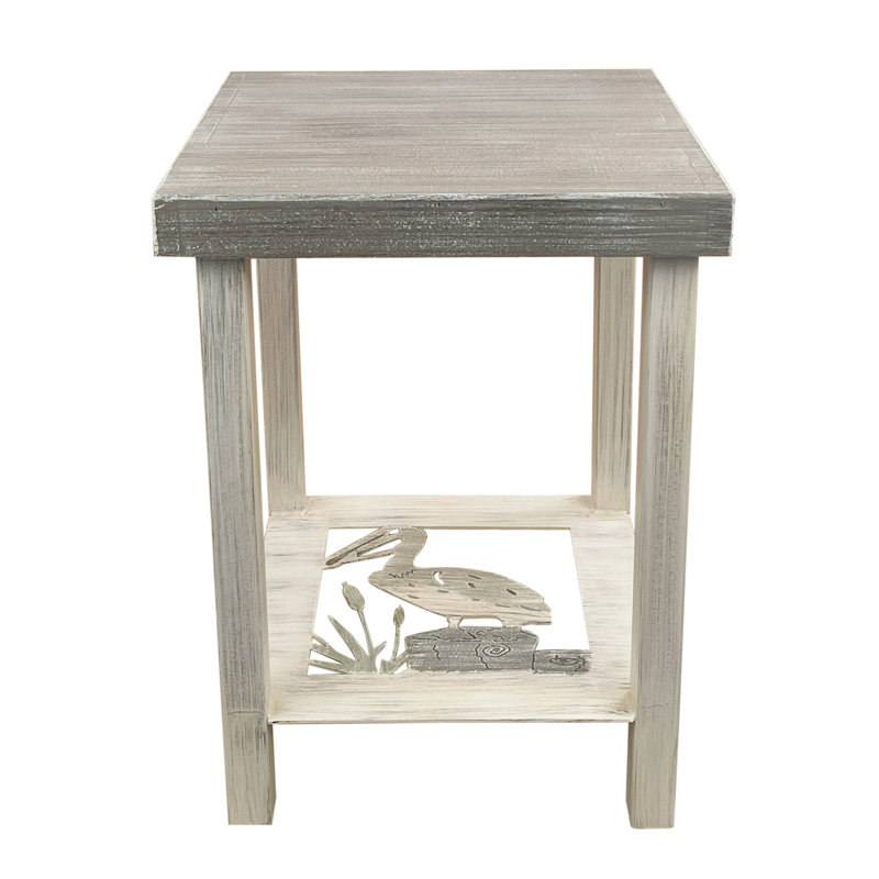 Heckstein Solid Wood Top End Table