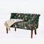 Canapé simple à motif floral avec motif capitonné pour salon et chambre à coucher, vert