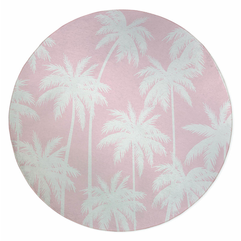Tapis d'extérieur Palm, Rond 5 pi