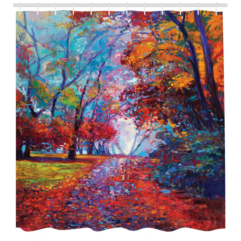 Shower Curtain with Hooks Included, 84" H x 69" W