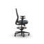 Tabouret de travail HON Nucleus, repose-pieds réglable, filet noir, tissu foncé, structure noire-125026846-125026845