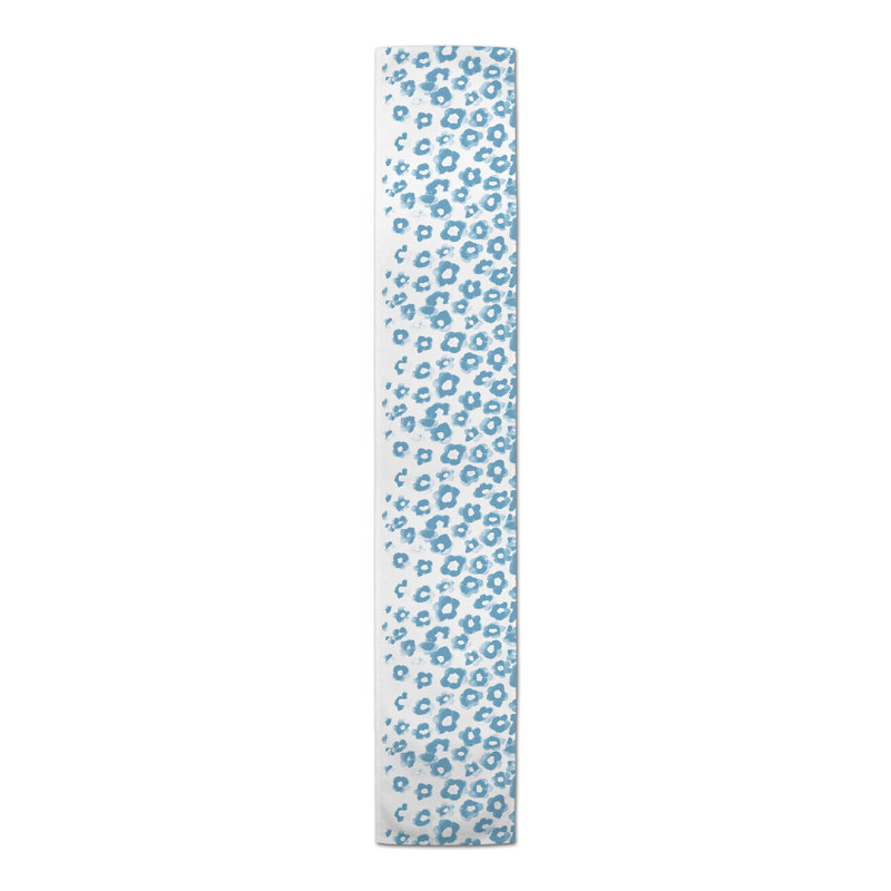 Chemin de table Lunedi, 90 po x 16 po, Bleu