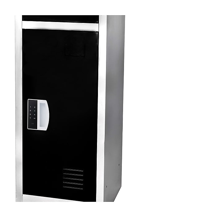 72" Black Triple Tier Steel Storage Locker with Digital Lock