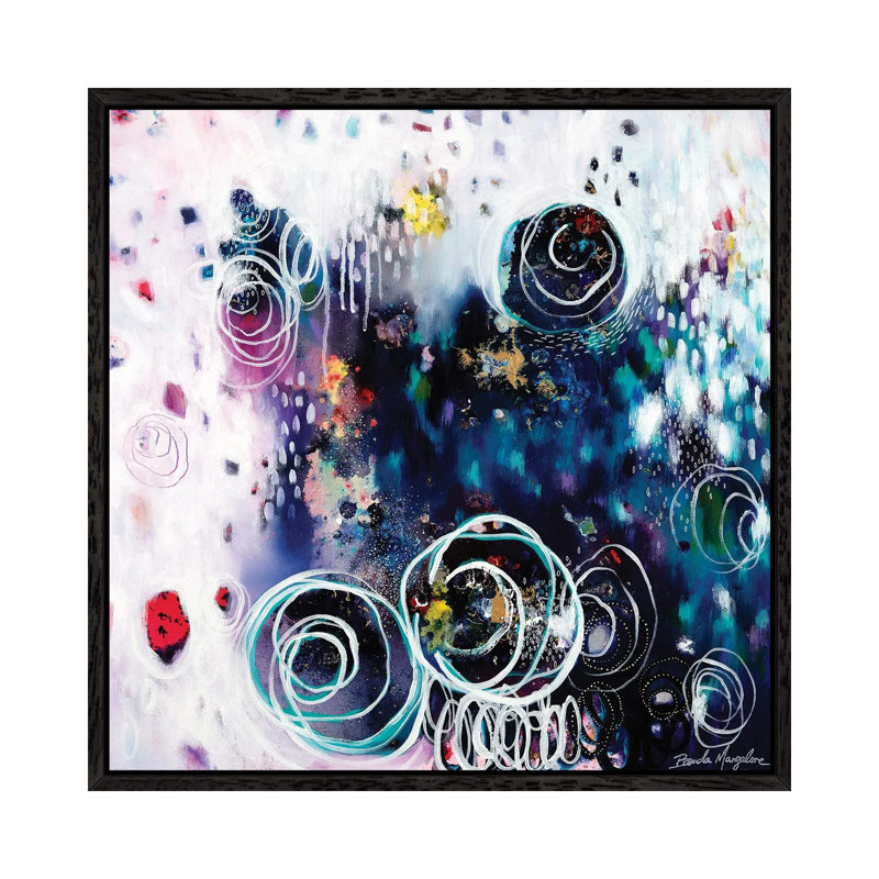 If I Could Say One Thing by Brenda Mangalore - Floater Frame Print on Canvas, Black Framed Canvas, 93.98 cm H x 93.98 cm W