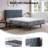 Zero Gravity Adjustable Bed with Upholstered Headboard