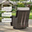 Ensemble de meubles de patio en osier - 4 pièces de chaises de patio pivotantes, chaises d'extérieur en PE en rotin pour terrasse de jardin-87763113-87763114