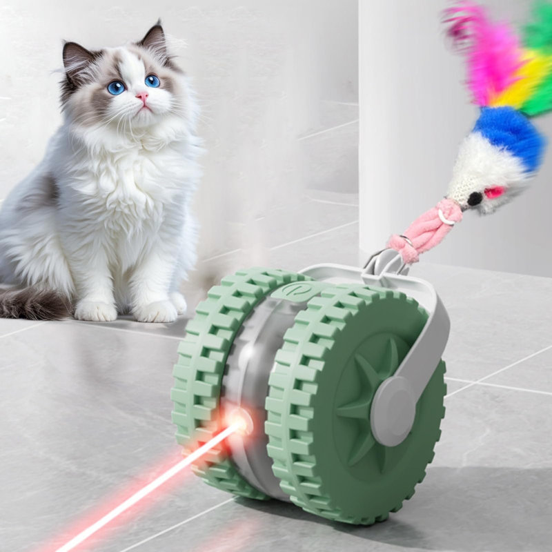 un ballon interactif avec balle pour animaux de compagnie avec une balle 2025 Jouets interactifs Smart Balls, Vert