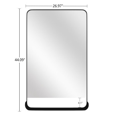 Bathroom Vanity Mirror, Hanging Aluminum Alloy Frame