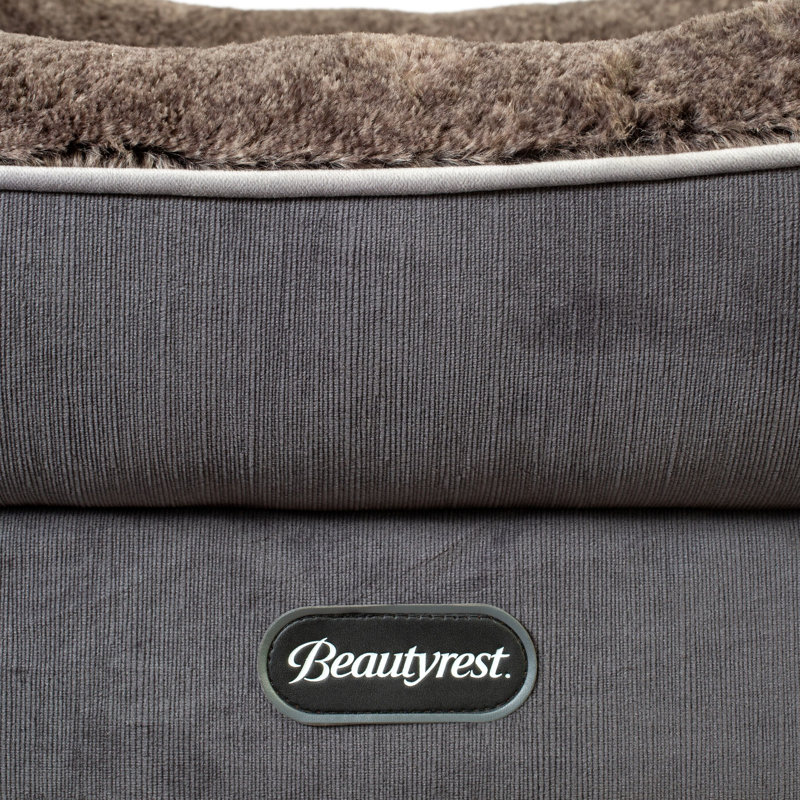 Lit pour animal de compagnie Beautyrest, Grand (l 42 po x P 34 po x H 11 po), Gris